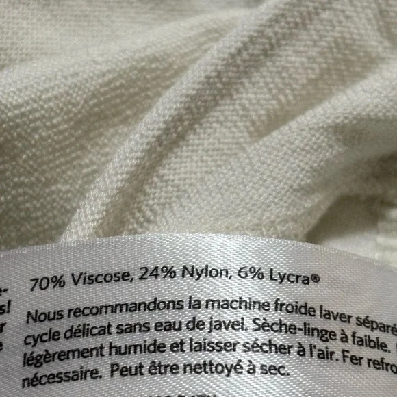 Eileen Fisher Crepe Viscose Blend Stretch Pants in Bone Ivory size XS - Picture 9 of 9